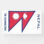 Individuelle Name- und Text-Nepal-Flagge Banner (Horizontal)
