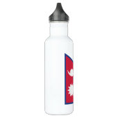 Individuelle Name- und Text-Nepal-Flagge Edelstahlflasche (Links)