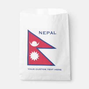 Individuelle Name- und Text-Nepal-Flagge Geschenktütchen