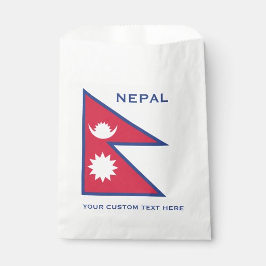 Individuelle Name- und Text-Nepal-Flagge Geschenktütchen (Vorderseite)