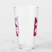 Individuelle Name- und Text-Nepal-Flagge Glas (Links)