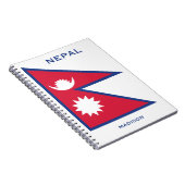 Individuelle Name- und Text-Nepal-Flagge Notizblock (Rechte Seite)
