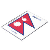 Individuelle Name- und Text-Nepal-Flagge Notizblock (Linke Seite)