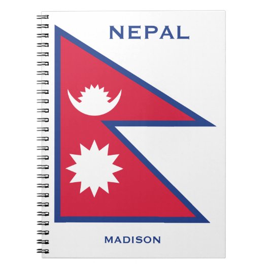 Individuelle Name- und Text-Nepal-Flagge Notizblock (Vorderseite)