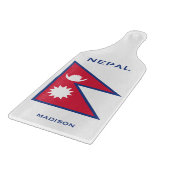 Individuelle Name- und Text-Nepal-Flagge Schneidebrett (Ecke)