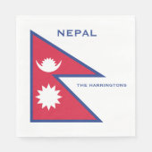 Individuelle Name- und Text-Nepal-Flagge Serviette (Vorderseite)