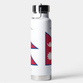 Individuelle Name- und Text-Nepal-Flagge Trinkflasche (rechts)
