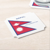 Individuelle Name- und Text-Nepal-Flagge Untersetzer (angewinkelt)