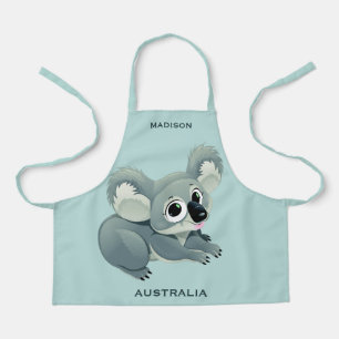 Individuelle Name und Text Niedlich Koala Schürze