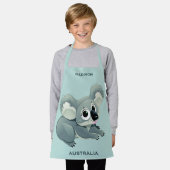 Individuelle Name und Text Niedlich Koala Schürze (Getragen)