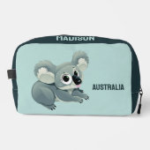 Individuelle Name und Text Niedlich Koala Waschbeutel (Vorderseite)