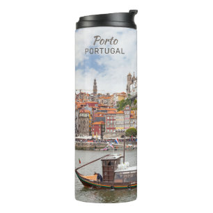 Individuelle Name und Text Porto Portugal Thermosbecher