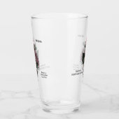 Individuelle Name und Text rosa Flamingo Glas (Links)