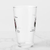 Individuelle Name und Text rosa Flamingo Glas (Rechts)