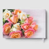 Individuelle Name und Text Rosa und Weiß Gästebuch (Rückseite)