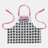 Individuelle Name- und Text-Rosa-Zeichen Prüfmuste Schürze (Vorderseite)