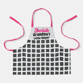 Individuelle Name- und Text-Rosa-Zeichen Prüfmuste Schürze