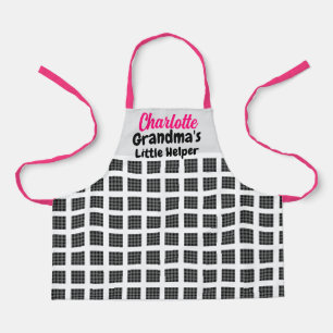 Individuelle Name- und Text-Rosa-Zeichen Prüfmuste Schürze