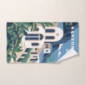 Individuelle Name und Text Santorini Griechenland Handtuch (Handtuch)