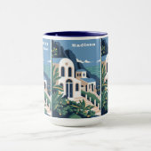 Individuelle Name und Text Santorini Griechenland Tasse (Zentrum)