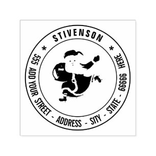 Individuelle Name und Text Weihnachten Briefmarke  Permastempel