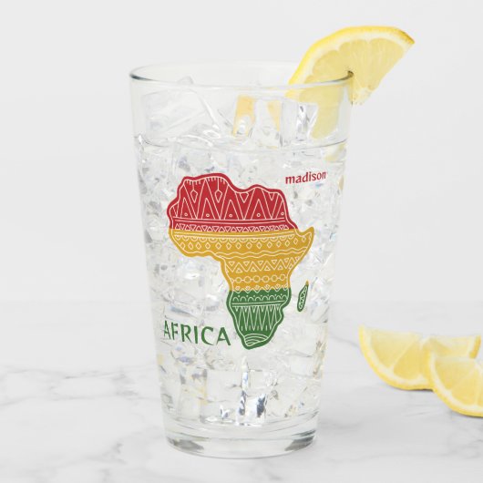 Individuelle Name und Textafrika Glas (Rückseite Ice)