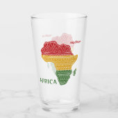 Individuelle Name und Textafrika Glas (Vorderseite)