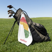 Individuelle Name und Textafrika Golfhandtuch (Gras)