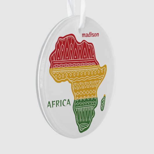 Individuelle Name und Textafrika Ornament (Vorderseite)
