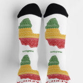 Individuelle Name und Textafrika Socken (Oben)