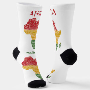 Individuelle Name und Textafrika Socken