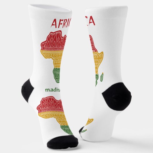Individuelle Name und Textafrika Socken (Gewinkelt)