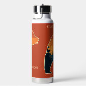 Individuelle Name- und Textbärenwald Trinkflasche (rechts)