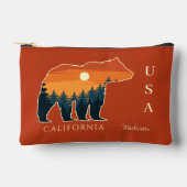 Individuelle Name- und Textbärenwald Zubehörtasche (Vorderseite)