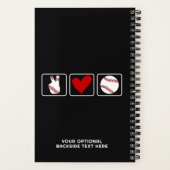 Individuelle Name- und Textbaseball Notizblock (Rückseite)