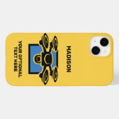 Individuelle Name- und Textdrossel Case-Mate iPhone Hülle (Rückseite (Horizontal))