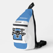 Individuelle Name- und Textdrossel Crossbody Bag (Rechte Ecke)