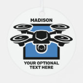 Individuelle Name- und Textdrossel Ornament Aus Metall (Rückseite)