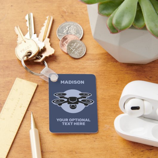 Individuelle Name- und Textdrossel Schlüsselanhänger (Schreibtisch)