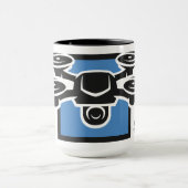 Individuelle Name- und Textdrossel Tasse (Zentrum)
