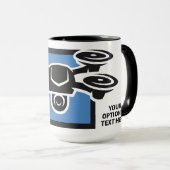 Individuelle Name- und Textdrossel Tasse (VorderseiteRechts)