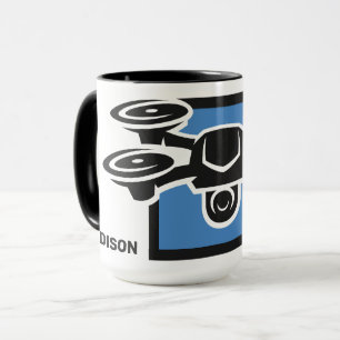 Individuelle Name- und Textdrossel Tasse