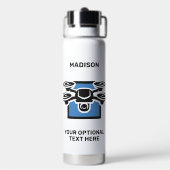 Individuelle Name- und Textdrossel Trinkflasche (Hinten)