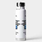 Individuelle Name- und Textdrossel Trinkflasche (rechts)