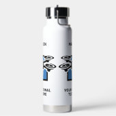 Individuelle Name- und Textdrossel Trinkflasche (Links)