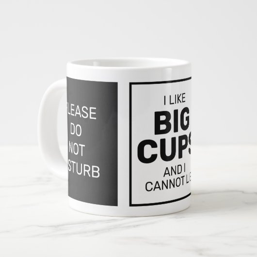 Individuelle Name und Texte Jumbo-Tasse (Vorderseite Links)
