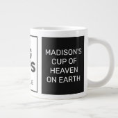Individuelle Name und Texte Jumbo-Tasse (Rechts)
