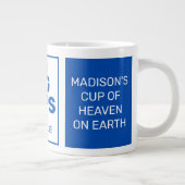 Individuelle Name und Texte Jumbo-Tasse (Rechts)