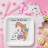 Individuelle Name- und Textfarben Pappteller (Party)