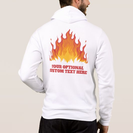 Individuelle Name- und TextFIRE Hoodie (Rückseite)